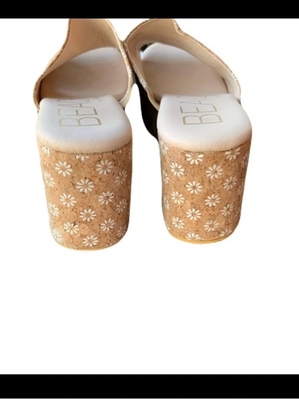 Beach by Matisse Terry Daisy Cork Platform Slide Sandals Size 10